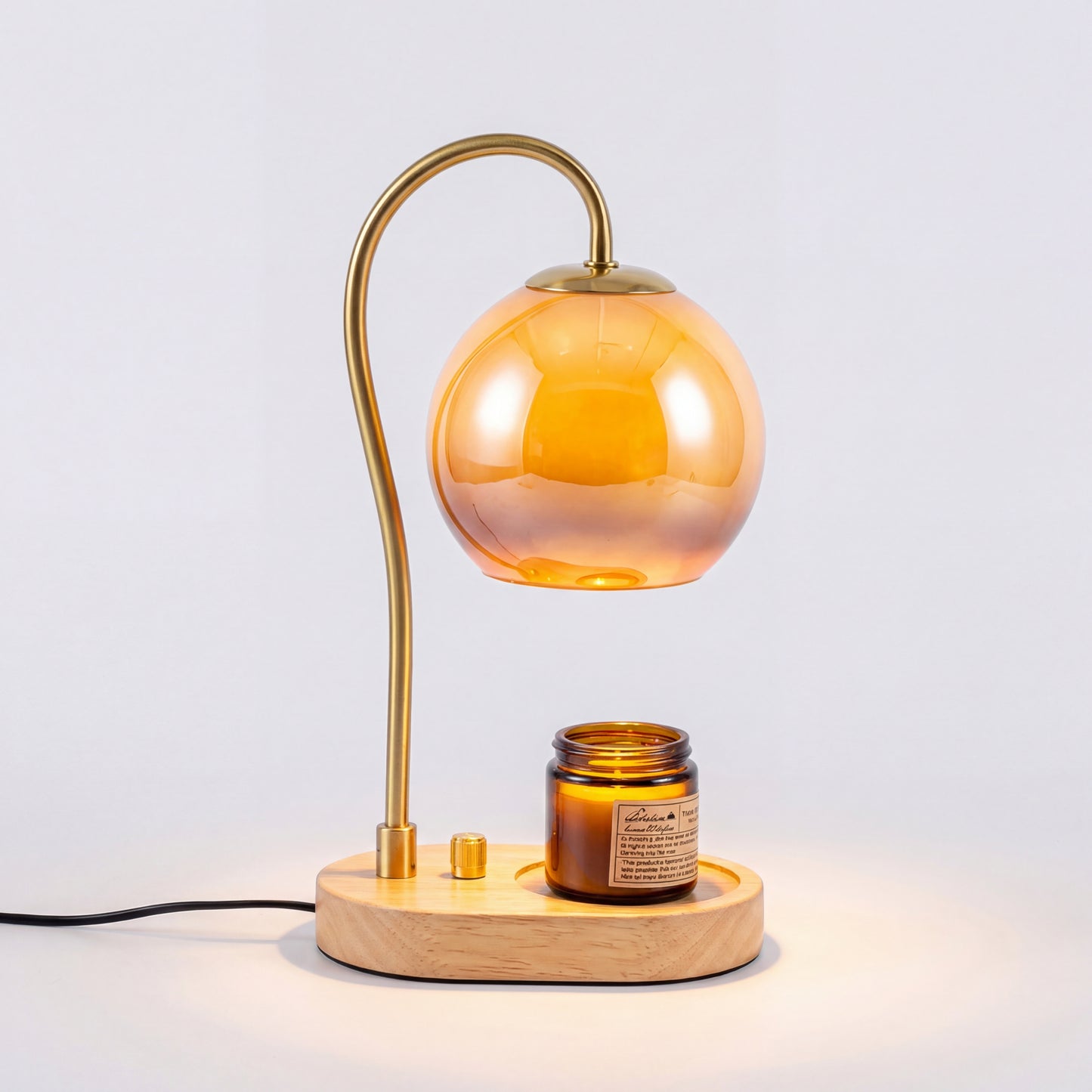 Lampe chauffe-bougie Owlight Globe Classique - vue complète fond blanc