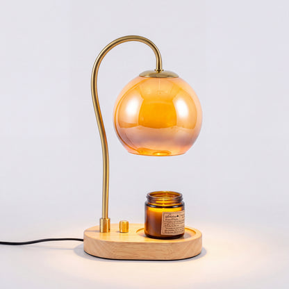 Lampe chauffe-bougie Owlight Globe Classique - vue complète fond blanc