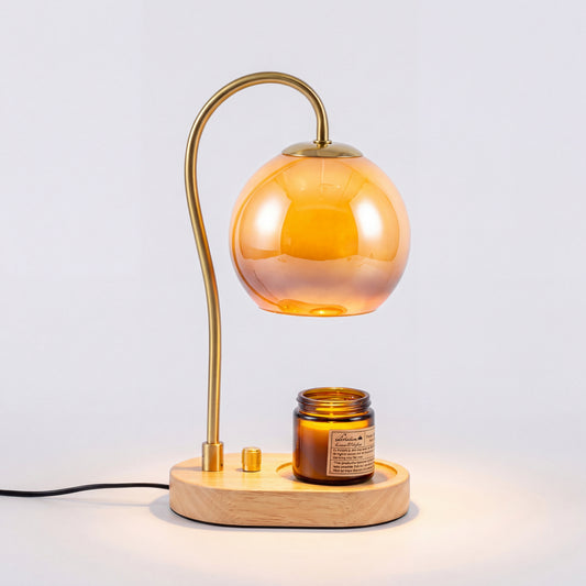 Lampe chauffe-bougie Owlight Globe Classique - vue complète fond blanc