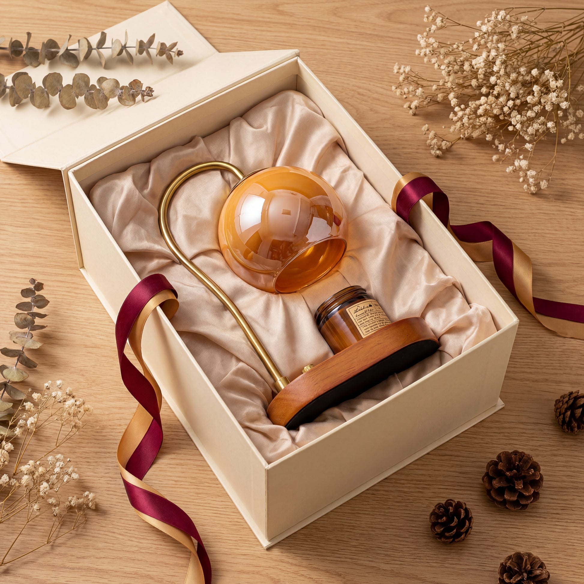 Coffret cadeau lampe chauffe-bougie Owlight - idée cadeau déco